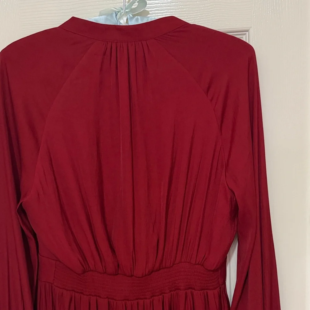 Banana Republic Deep Red Long Sleeve Dress - Picture 7 of 8